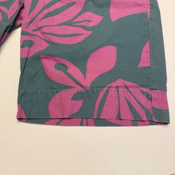 Vintage O'Neil Jr's 13 Green Pink 100% Ripstop Cotton Hawaiian Board Shorts - Picture 3 of 16